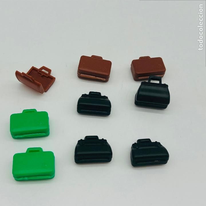 Playmobil: Playmobil lote maleta malentendido negro marr&oacute;n verde