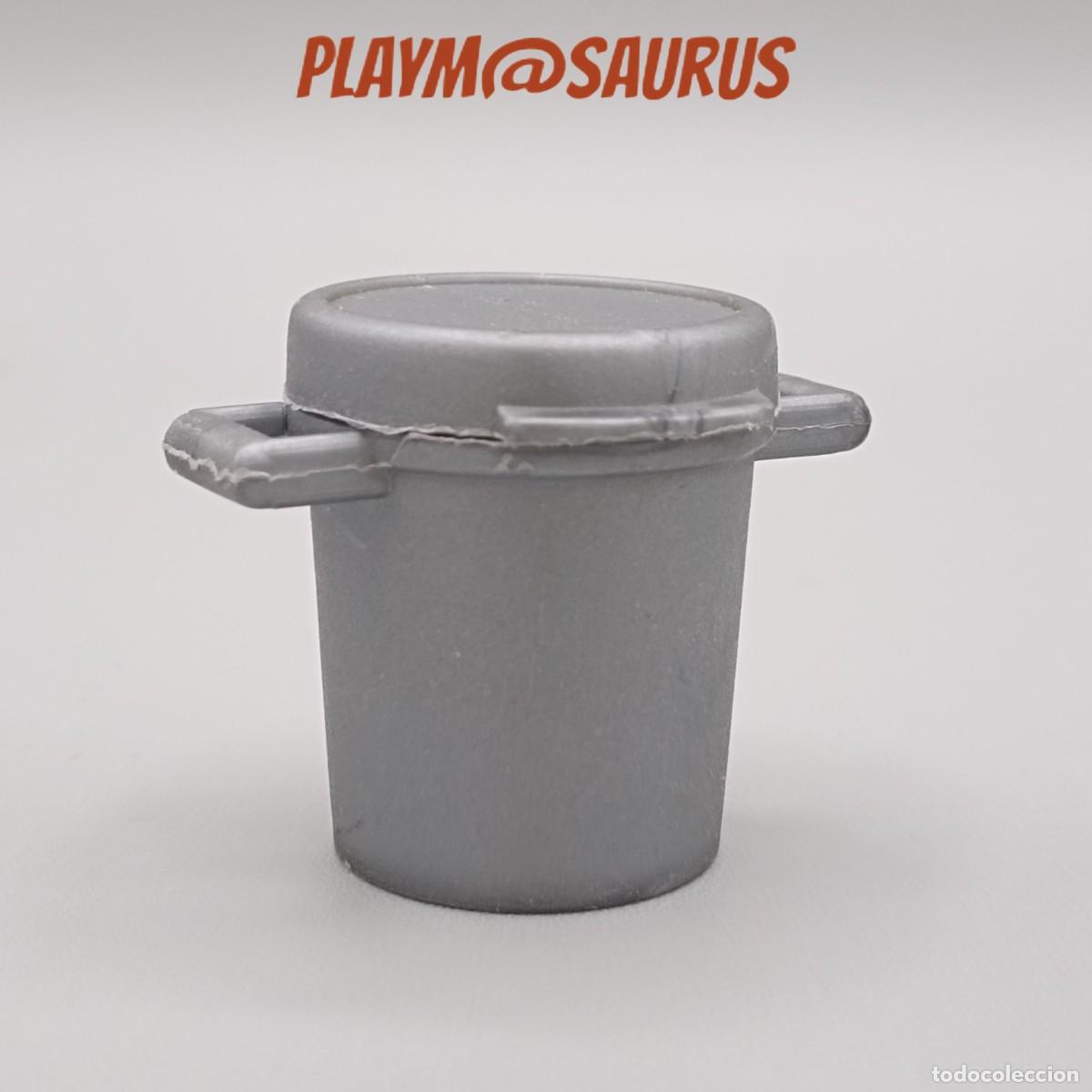 Playmobil: Playmobil Cubo Basura Gris Asas Reciclaje Transporte Estaci&oacute;n 3206 3271 3323 3402 3576 4305