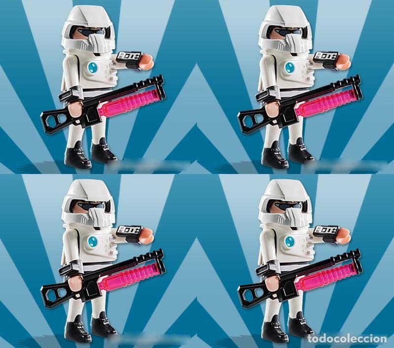 Playmobil: LOTE 4x Playmobil 5596 Patrullador Espacial con arma. FIGURAS SUELTAS, YA MONTADAS!!.