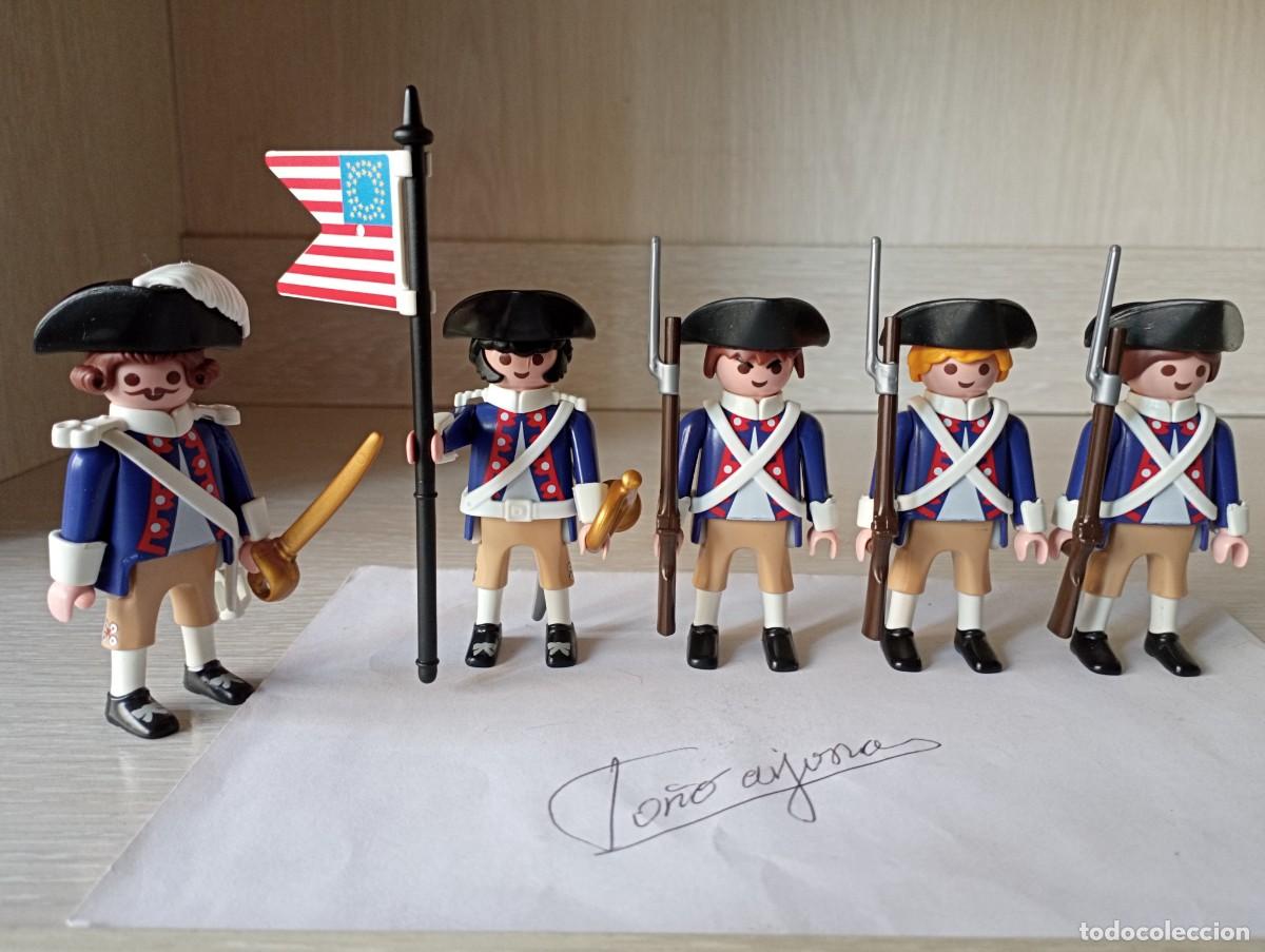 Playmobil: playmobil, lote, custom, soldados, Americanos, Ingleses, Franceses, Batallas Coloniales, oficiales