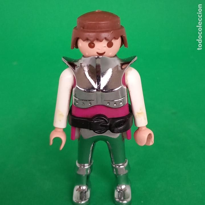 Playmobil: Playmobil caballero medieval ref 4434 silver armadura plateada 1993