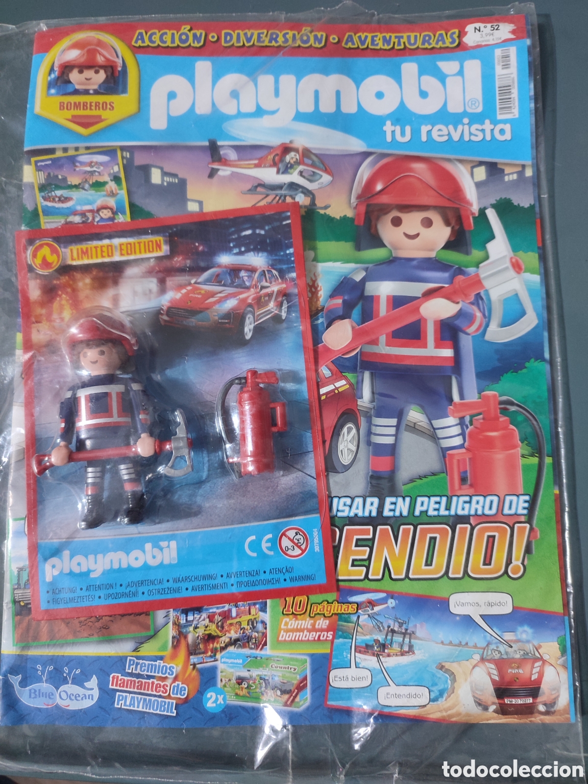 Playmobil: Revista Playmobil Num 52 con figura sin abrir