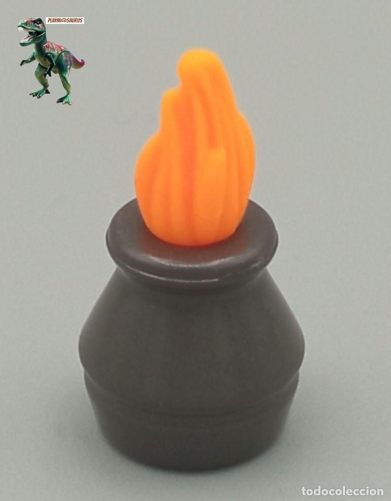 Playmobil: Playmobil pebetero antorcha vasija llama fuego templo castillo fortaleza medieval catacumbas lampara