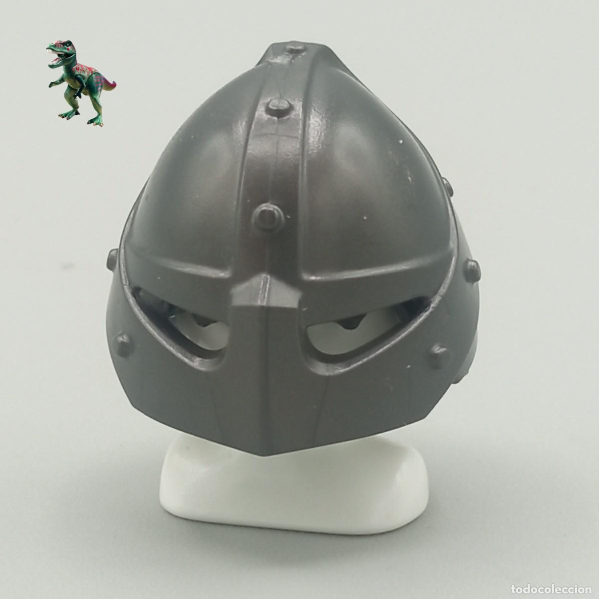 Playmobil: PLAYMOBIL CASCO GRIS PLATEADO YELMO CABALLERO MEDIEVAL VINTAGE 4837 5978