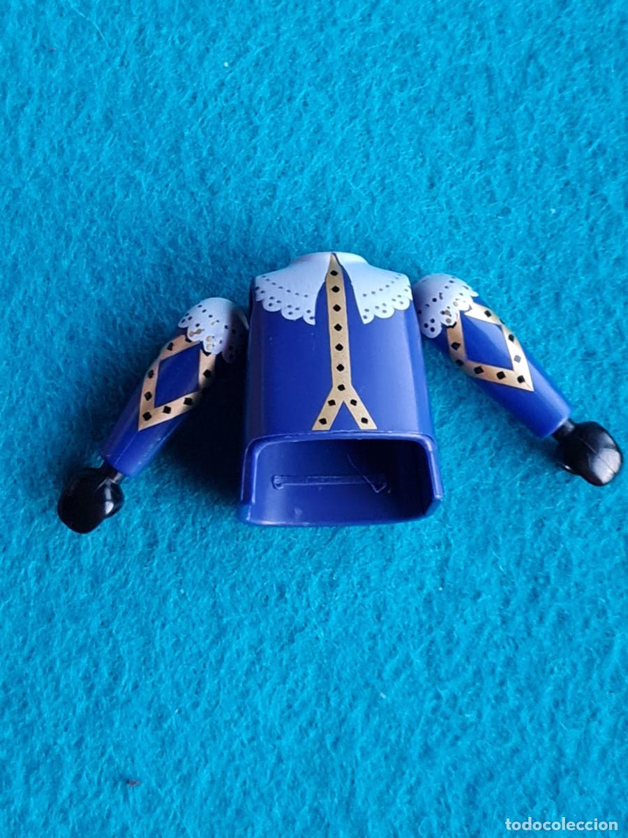 Playmobil: playmobil torso cuerpo azul blanco con brazos paje mosquetero medieval tercios piratas soldados