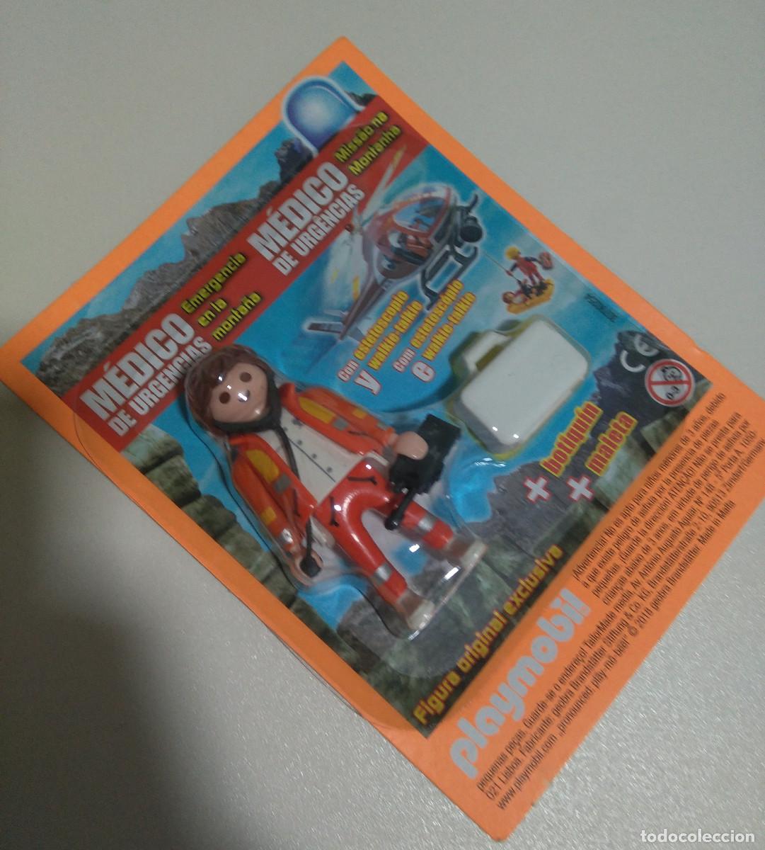 Playmobil: Playmobil M&eacute;dico urgencias nuevo blister de revista enfermero sanitario nuevo botiquin maleta walkie
