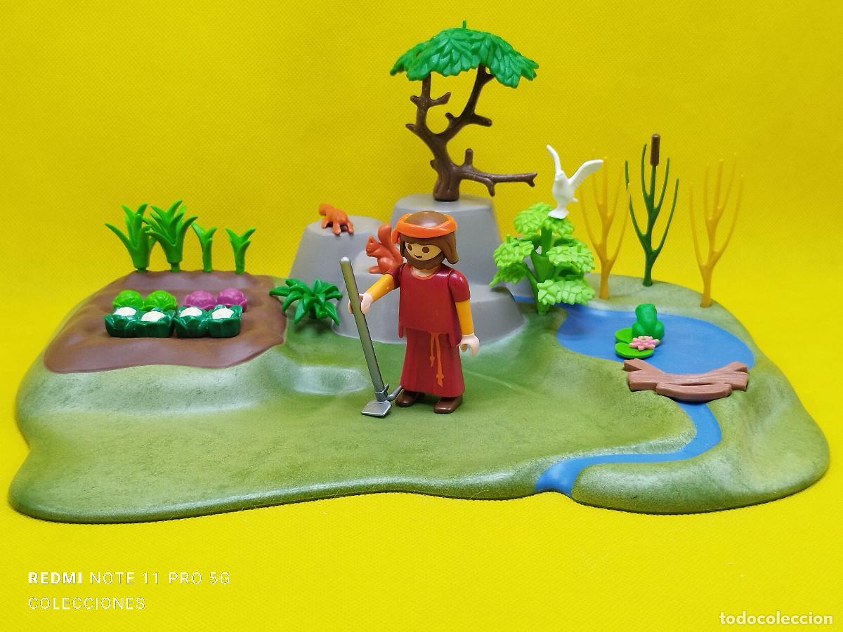 Playmobil: Playmobil Diorama campesino con huerto y riachuelo