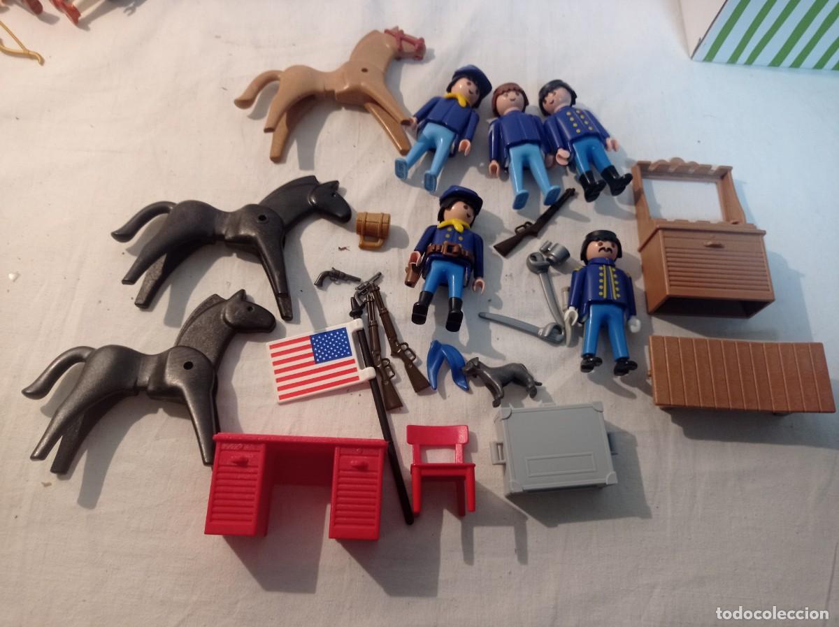 Playmobil: Lote colecci&oacute;n Playmobil famobil s&eacute;ptimo caballer&iacute;a caballos variado