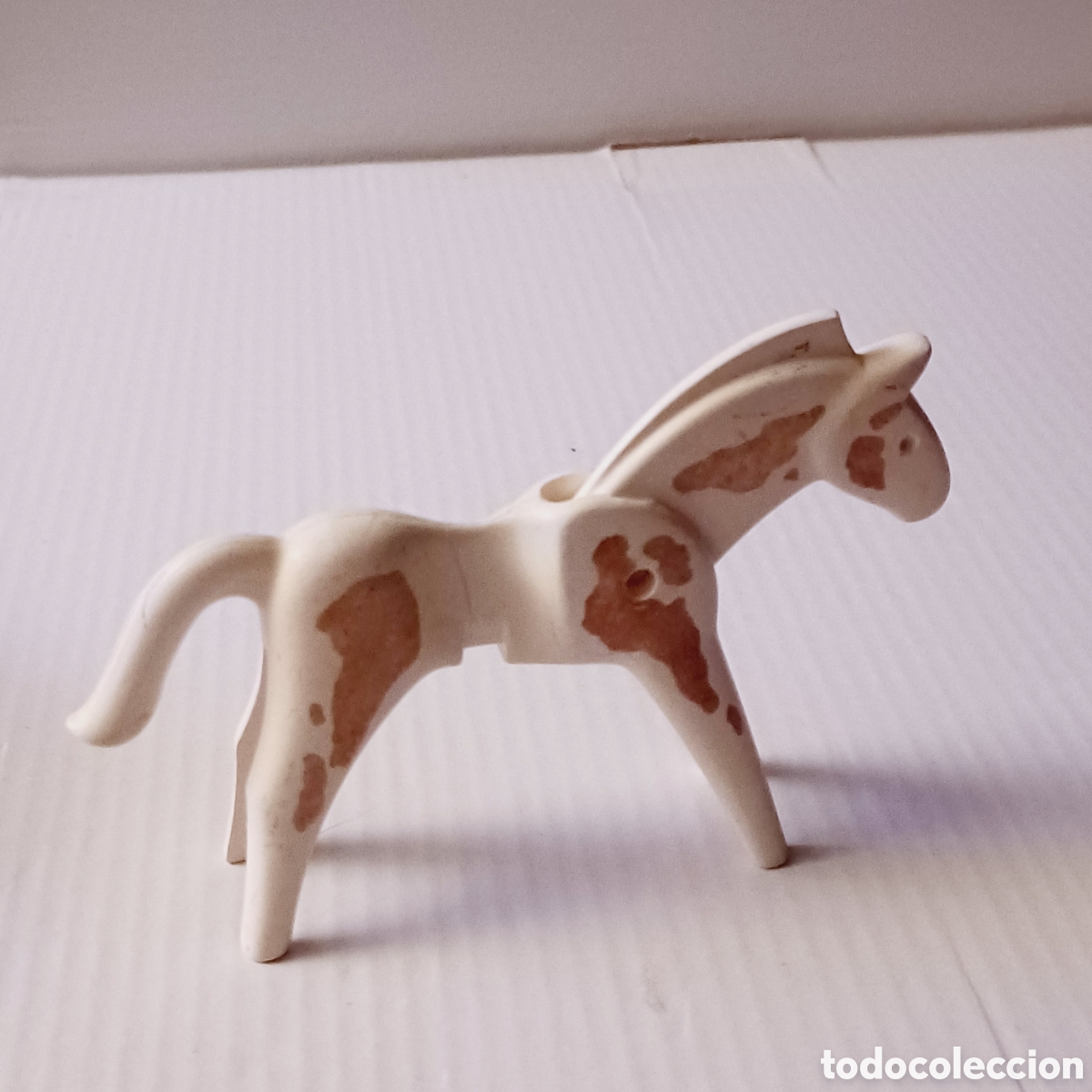 Playmobil: Pieza Playmobil caballo famobil manchas marr&oacute;n claro