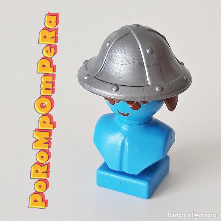 Playmobil: PLAYMOBIL CASCO ACAMPANADO GRIS PLATEADO 3030 3123 3125 3269 3319 3328 3665 + CABALLERO MEDIEVAL GR4