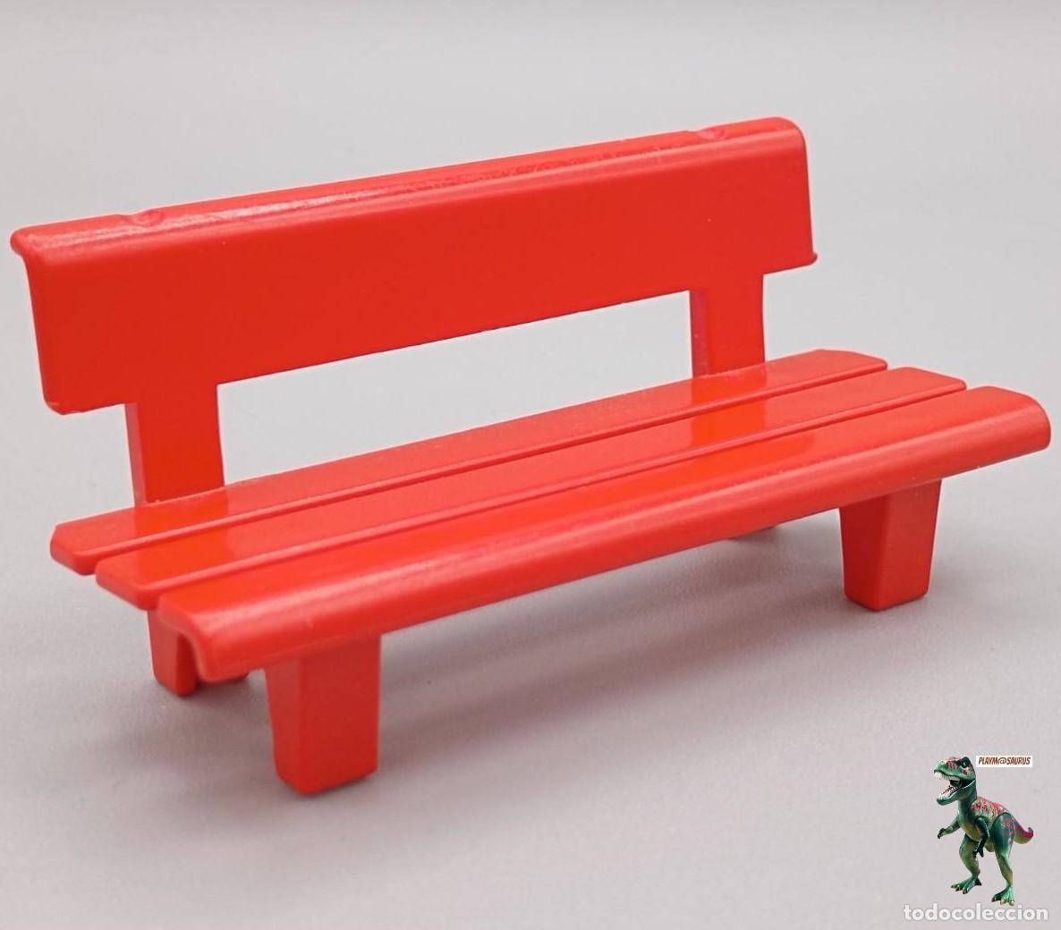 Playmobil: PLAYMOBIL banco rojo asiento parque zoo estacion 3415 3416 3436 3552 3556 3771 3775 4300 4370 4371