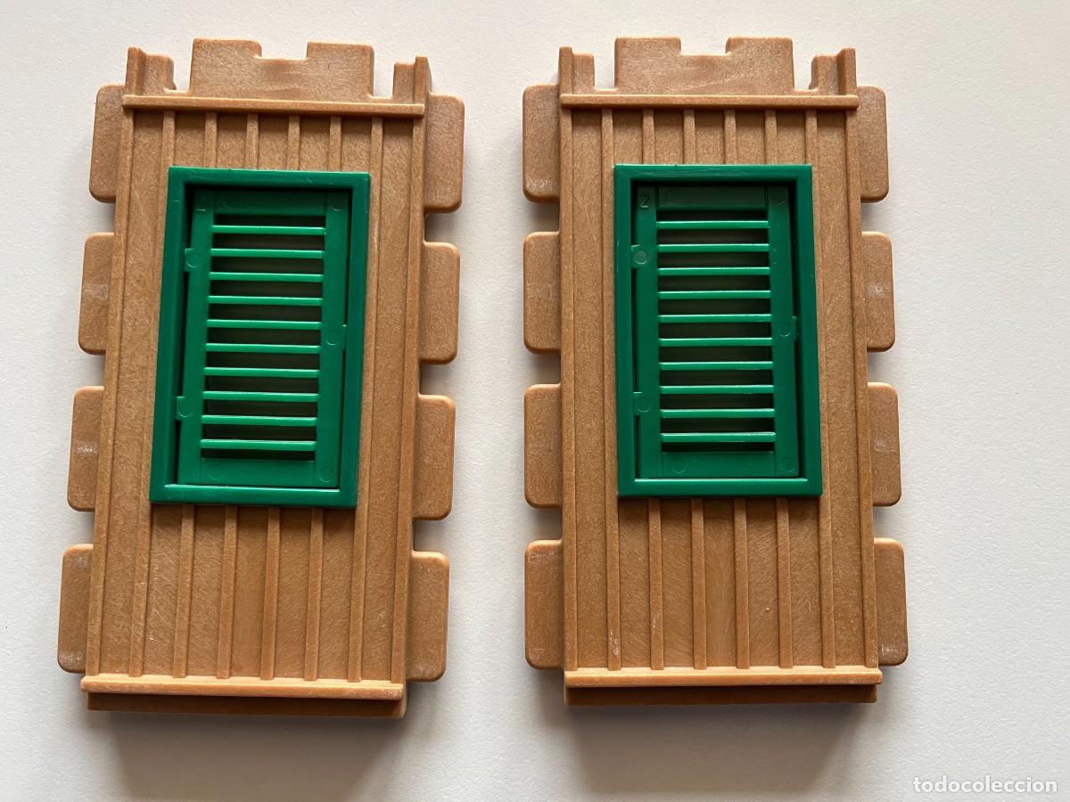 Playmobil: PLAYMOBIL 2 PAREDES CON VENTANAS VERDES - Foto 1