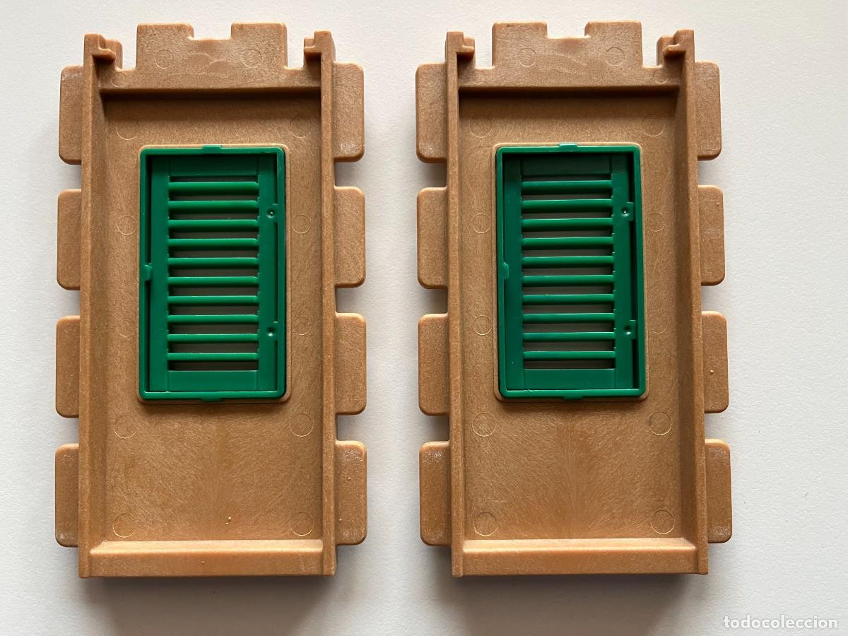 Playmobil: PLAYMOBIL 2 PAREDES CON VENTANAS VERDES - Foto 2