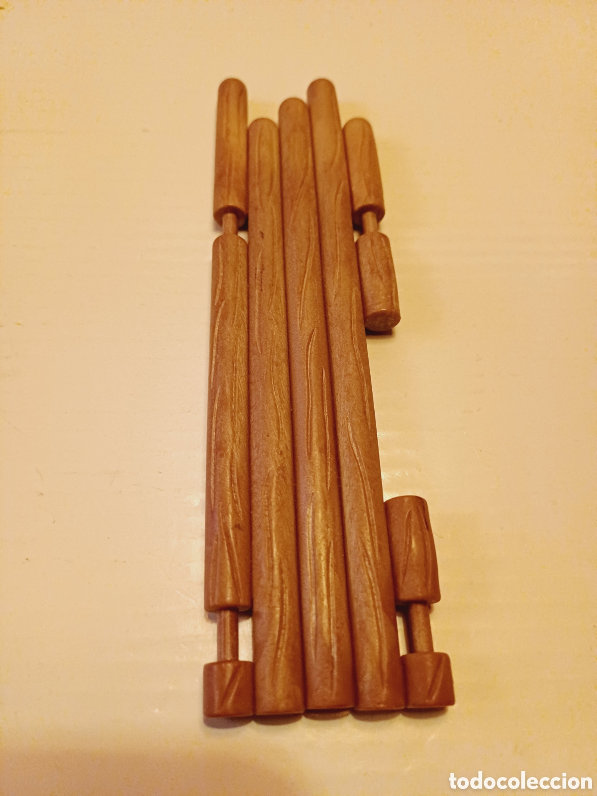 Playmobil: Pieza playmobil pared 5 troncos fuerte oeste fort western madera