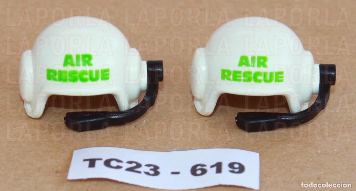 Playmobil: PLAYMOBIL 2 CASCOS CON MICRO AIR RESCUE - HELIC&Oacute;PTERO RESCATE 3845 (23-619)