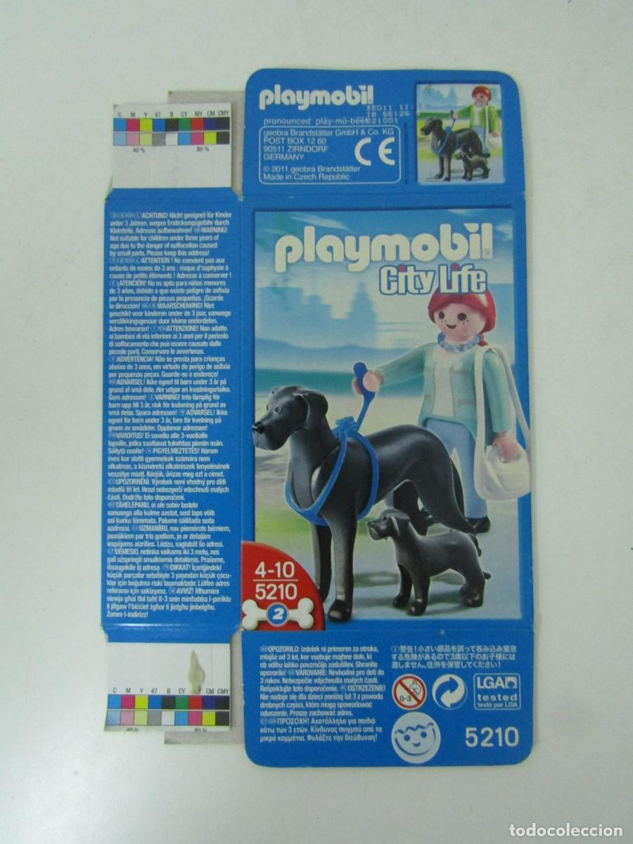 Playmobil: CAJA VAC&Iacute;A MUJER PASEANDO PERROS PLAYMOBIL REF. 5210