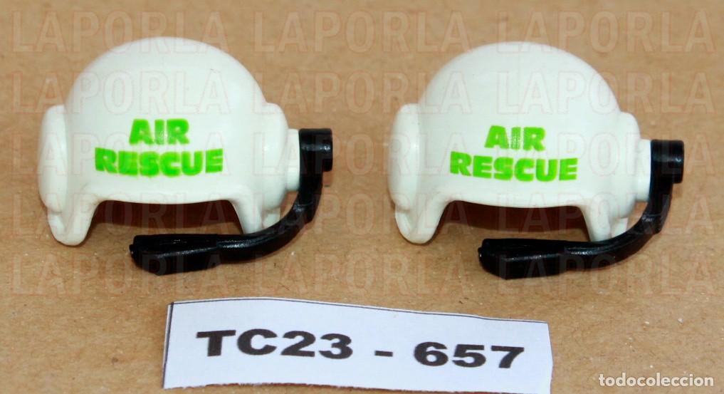 Playmobil: PLAYMOBIL 2 CASCOS CON MICRO AIR RESCUE - HELIC&Oacute;PTERO RESCATE 3845 (23-657)