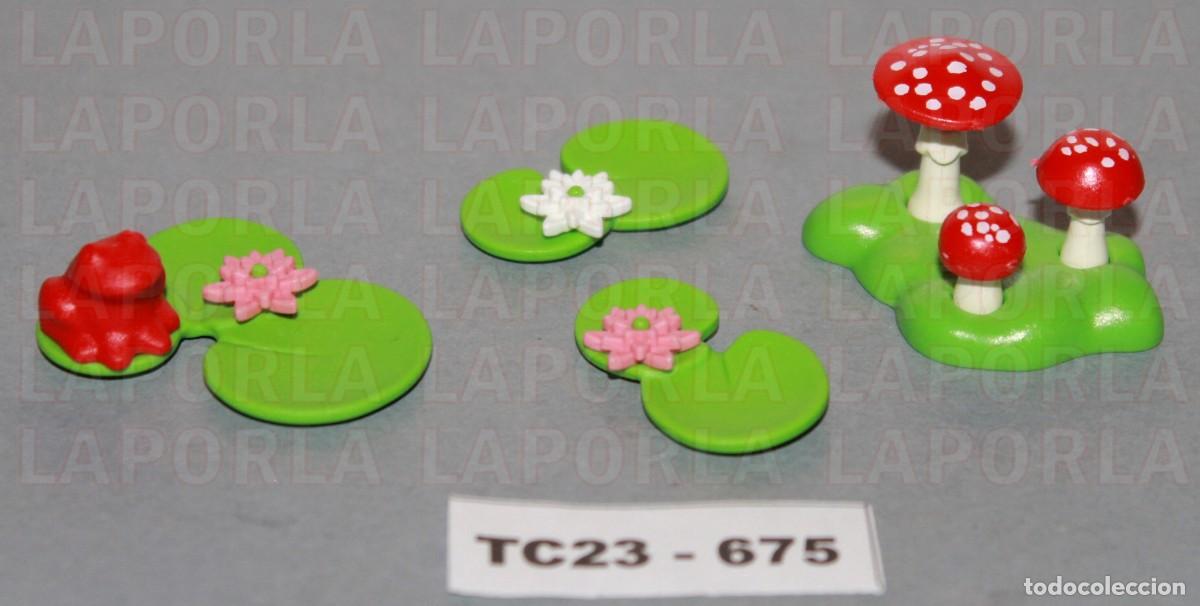 Playmobil: PLAYMOBIL ESTANQUE LAGO ACCESORIOS - NEN&Uacute;FAR RANA SETAS (23-675)
