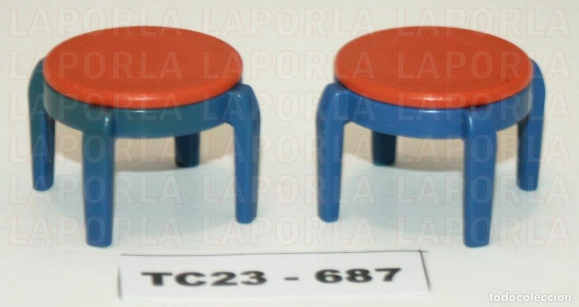 Playmobil: PLAYMOBIL 2 TABURETES - COCINA HOGAR CAFETER&Iacute;A (23-687)