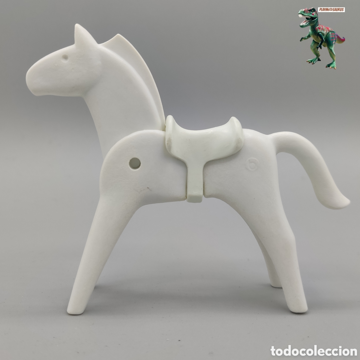 Playmobil: Playmobil caballo blanco clasico con silla blanca serie color 3605 3607 3609 3610 3622 3623 3624
