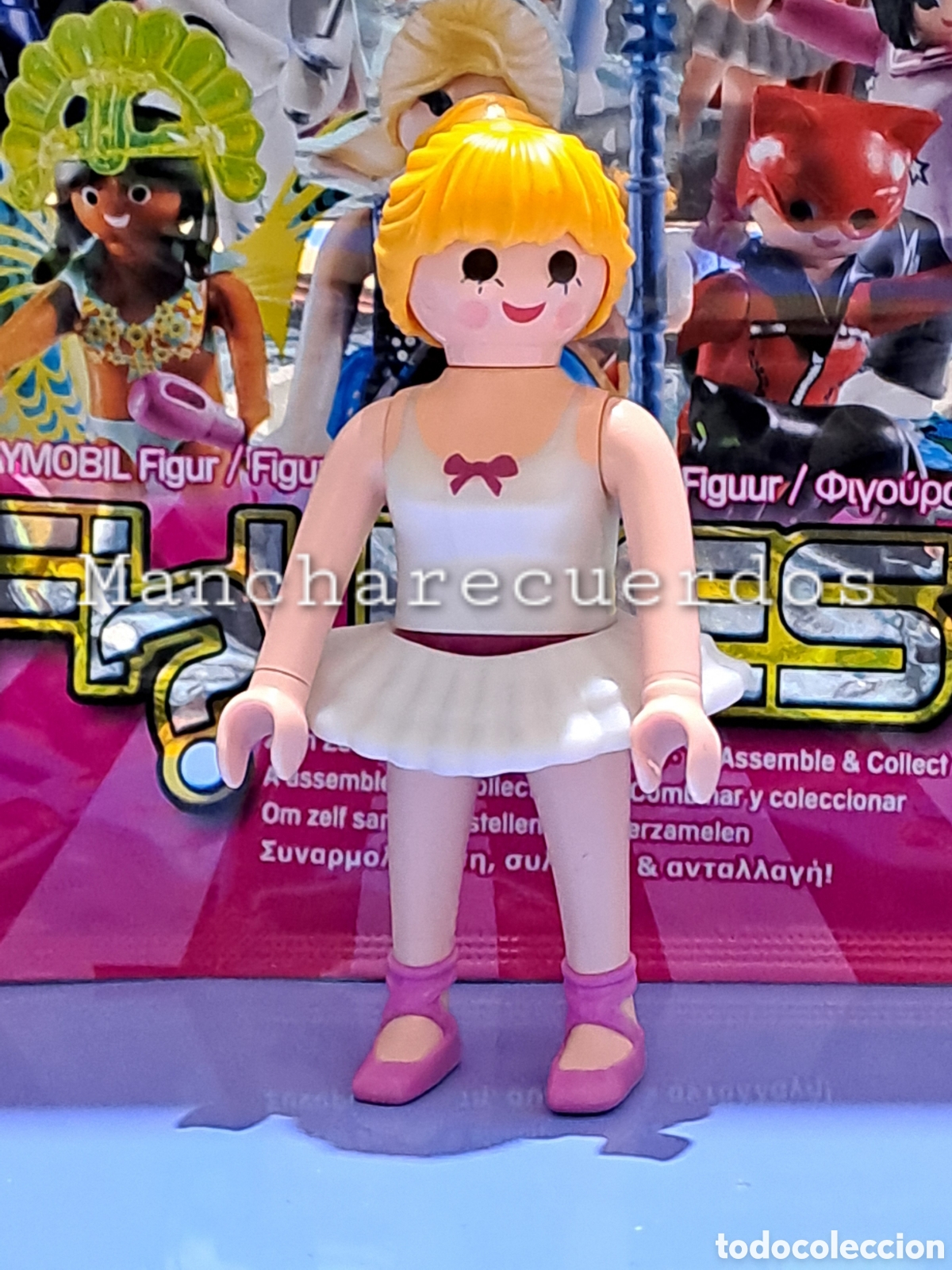 Playmobil: PLAYMOBIL BAILARINA MUJER BALLET GIMNASIA RITMICA SOBRE SORPRESA ROSA NI&Ntilde;AS SERIE 9 PLAYMOVIL 5599