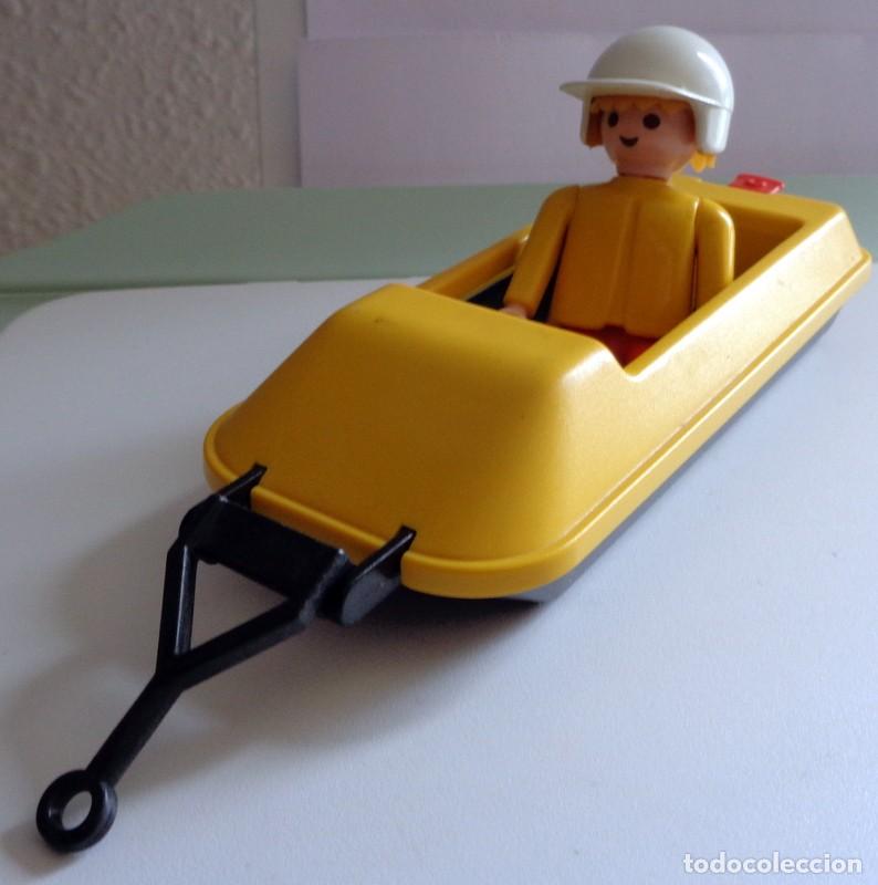 Playmobil: CLICK PLAYMOBIL FAMOBIL SALVAMENTO MAR&Iacute;TIMO con LANCHA. ANTIGUO - GEOBRA 1974