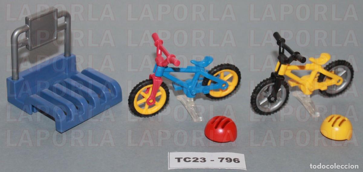 Playmobil: PLAYMOBIL 2 BICICLETAS BMX INFANTILES CON BASE Y CASCOS - NI&Ntilde;OS NI&Ntilde;AS JUEGO PASEO (23-796)