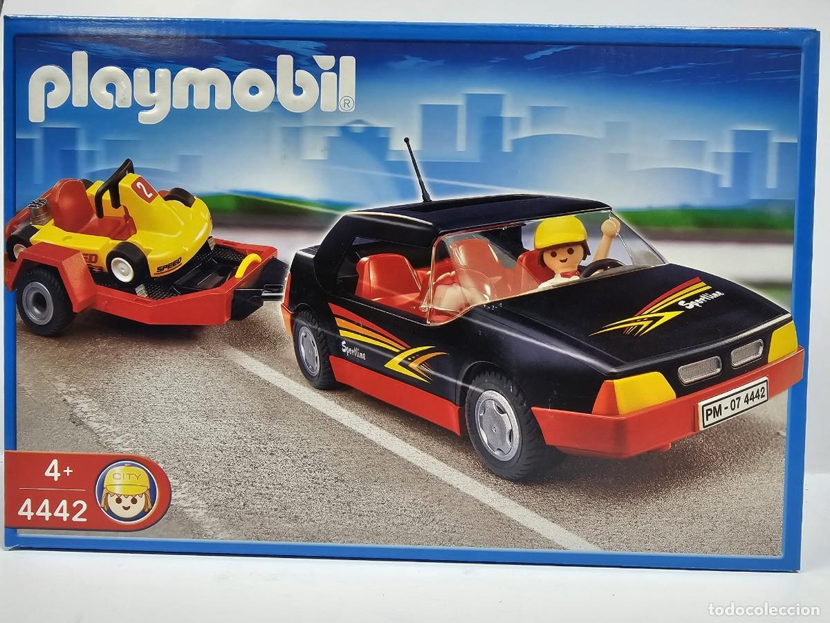 Playmobil: Playmobil - Coche con Remolque y Go-Kart 4442, NUEVO, CAJA PERFECTA, CERRADO