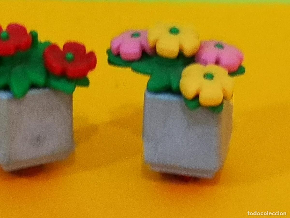Playmobil: Playmobil macetero florero Sistem X flores casa ciudad city MAI22