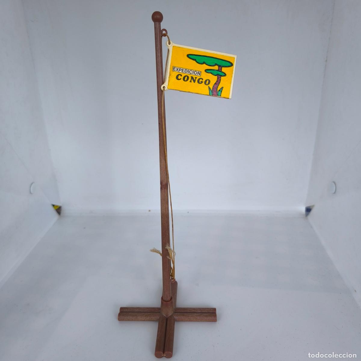Playmobil: Bandera y poste expedici&oacute;n de congo 3433 famobil