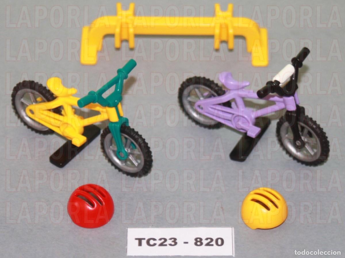 Playmobil: PLAYMOBIL 2 BICICLETAS BMX INFANTILES CON SOPORTE APARCAR Y CASCOS - NI&Ntilde;OS NI&Ntilde;AS JUEGO (23-820)