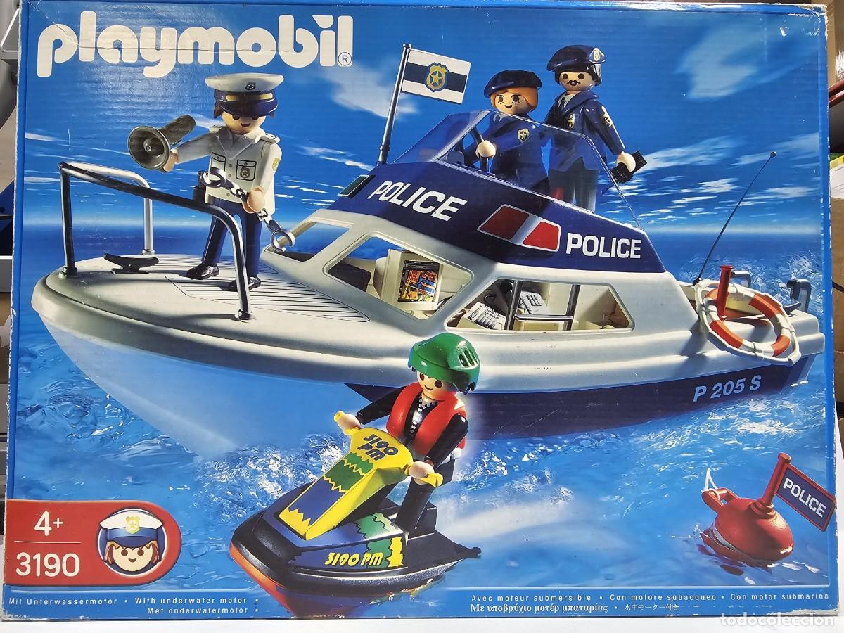 Playmobil: Playmobil - Barco en Persecuci&oacute;n Polic&iacute;al de moto acu&aacute;tica 3190, NUEVO, CERRADA
