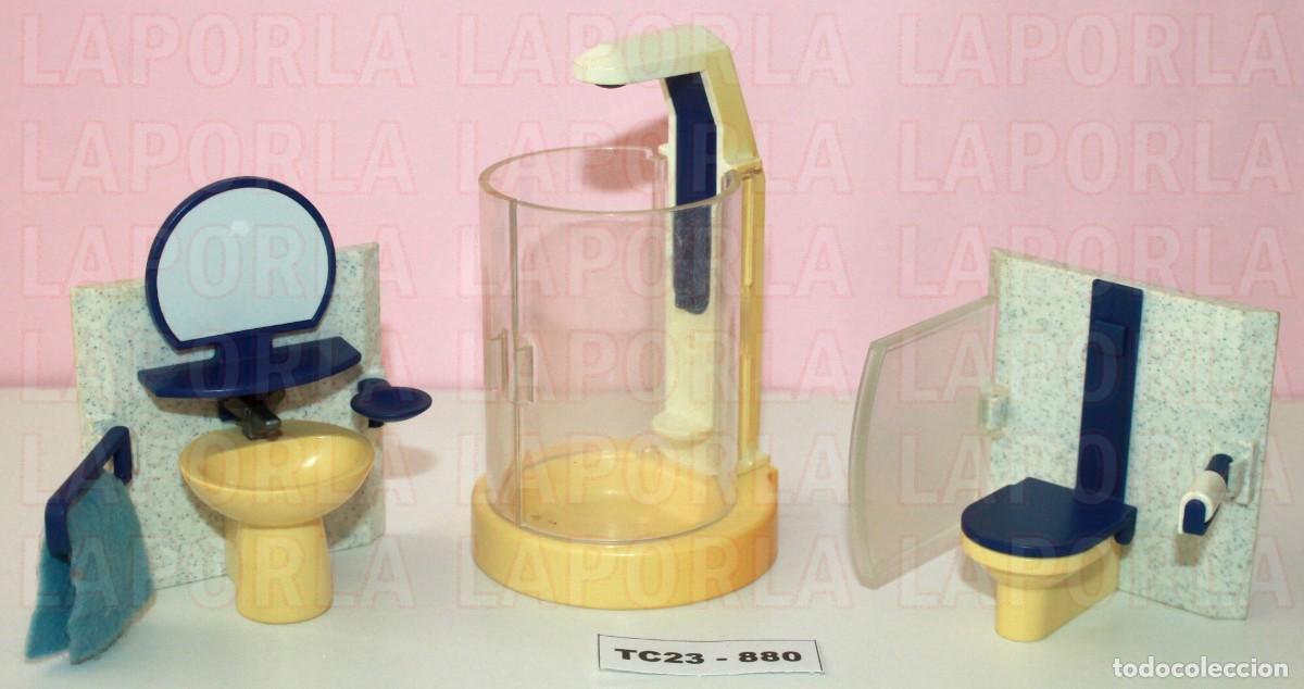 Playmobil: PLAYMOBIL SANITARIOS BA&Ntilde;O - ASEO DUCHA LAVABO W.C. HOGAR CASA MUEBLES (23-880)