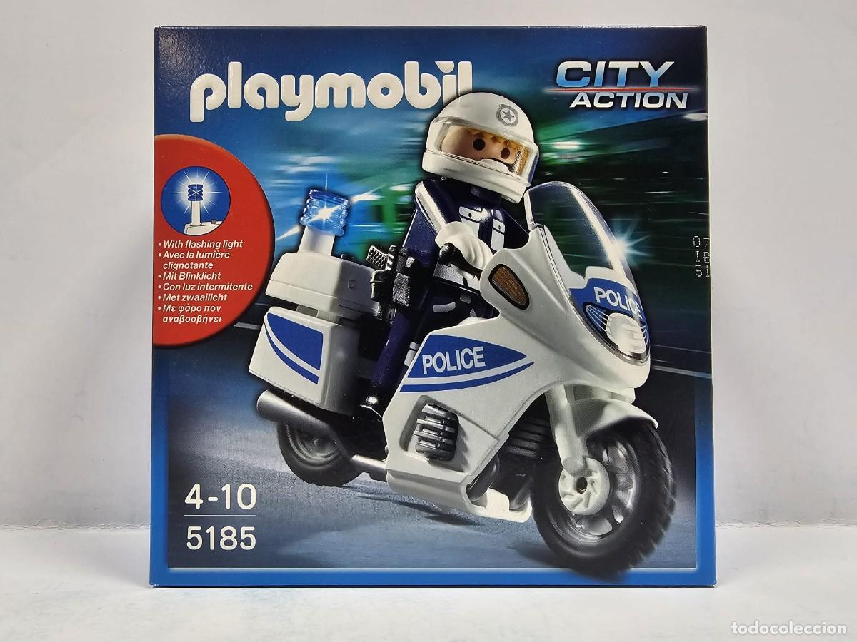 Playmobil: Playmobil - Moto de Polic&iacute;a 5185, NUEVO, CERRADO, CAJA PERFECTA