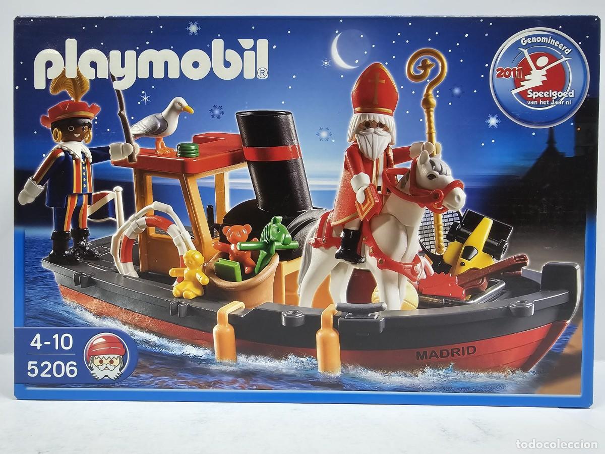 Playmobil: Playmobil - San Nicol&aacute;s en Barco de Vapor 5206, NUEVO, CERRADO, CAJA PERFECTA