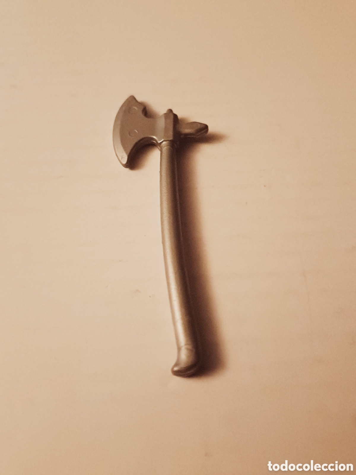 Playmobil: Pieza playmobil hacha guerrero medieval vikingo gris metalizado