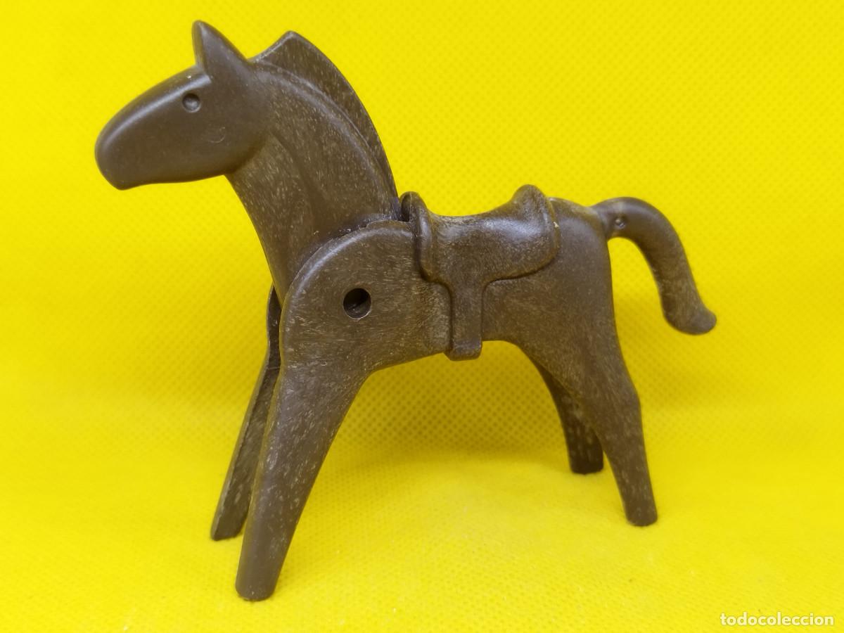Playmobil: Playmobil Antiguo caballo con silla fija, click