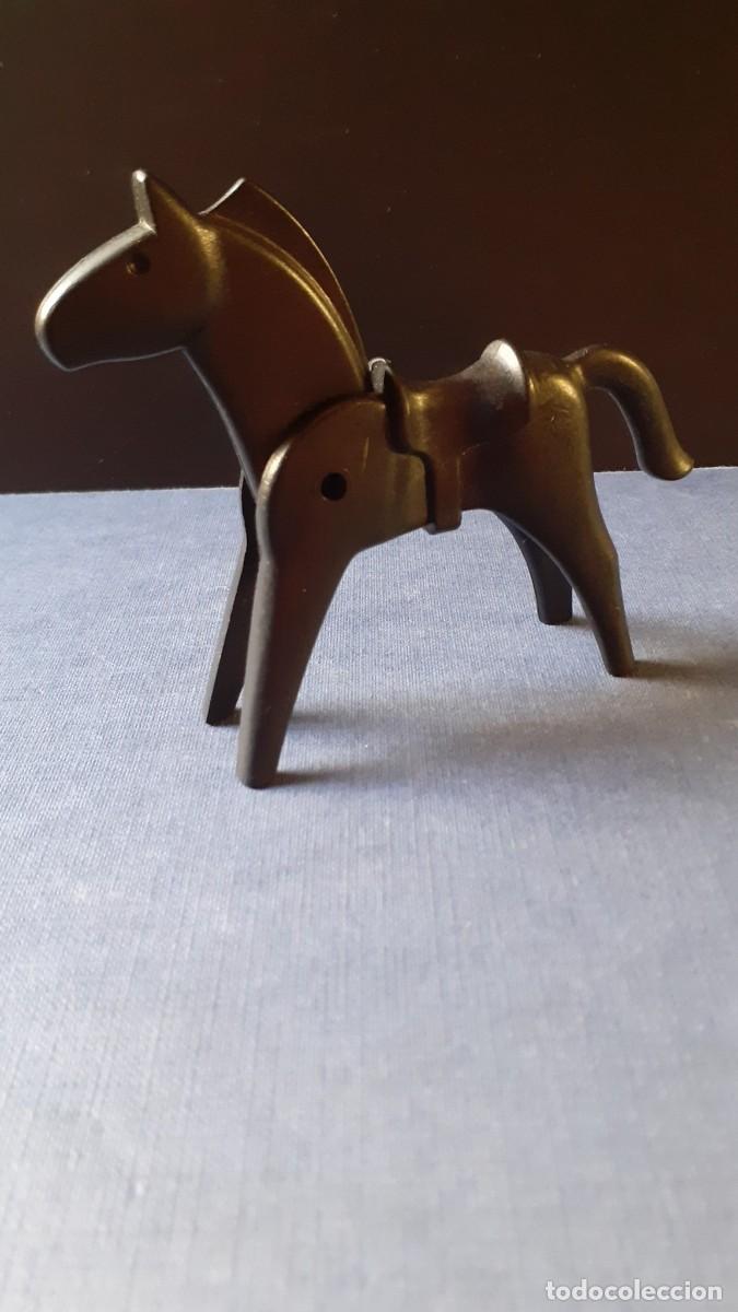 Playmobil: Antiguo Caballo negro con Silla de Montar Integrada (Playmobil)