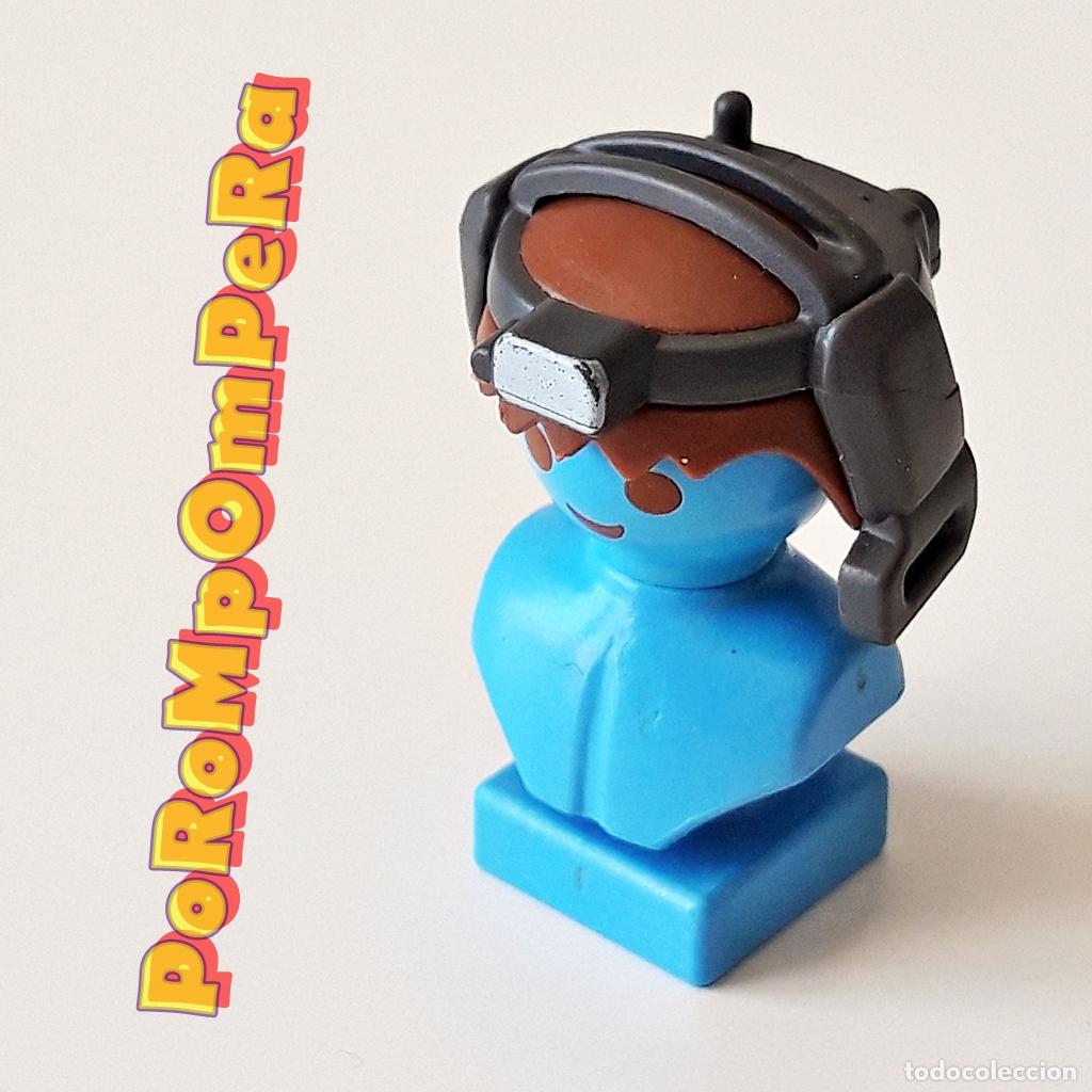 Playmobil: PLAYMOBIL BANDA GRIS OSCURA CABEZA SIMILAR 5088 5296 9253 9263 TOP AGENTS GRX