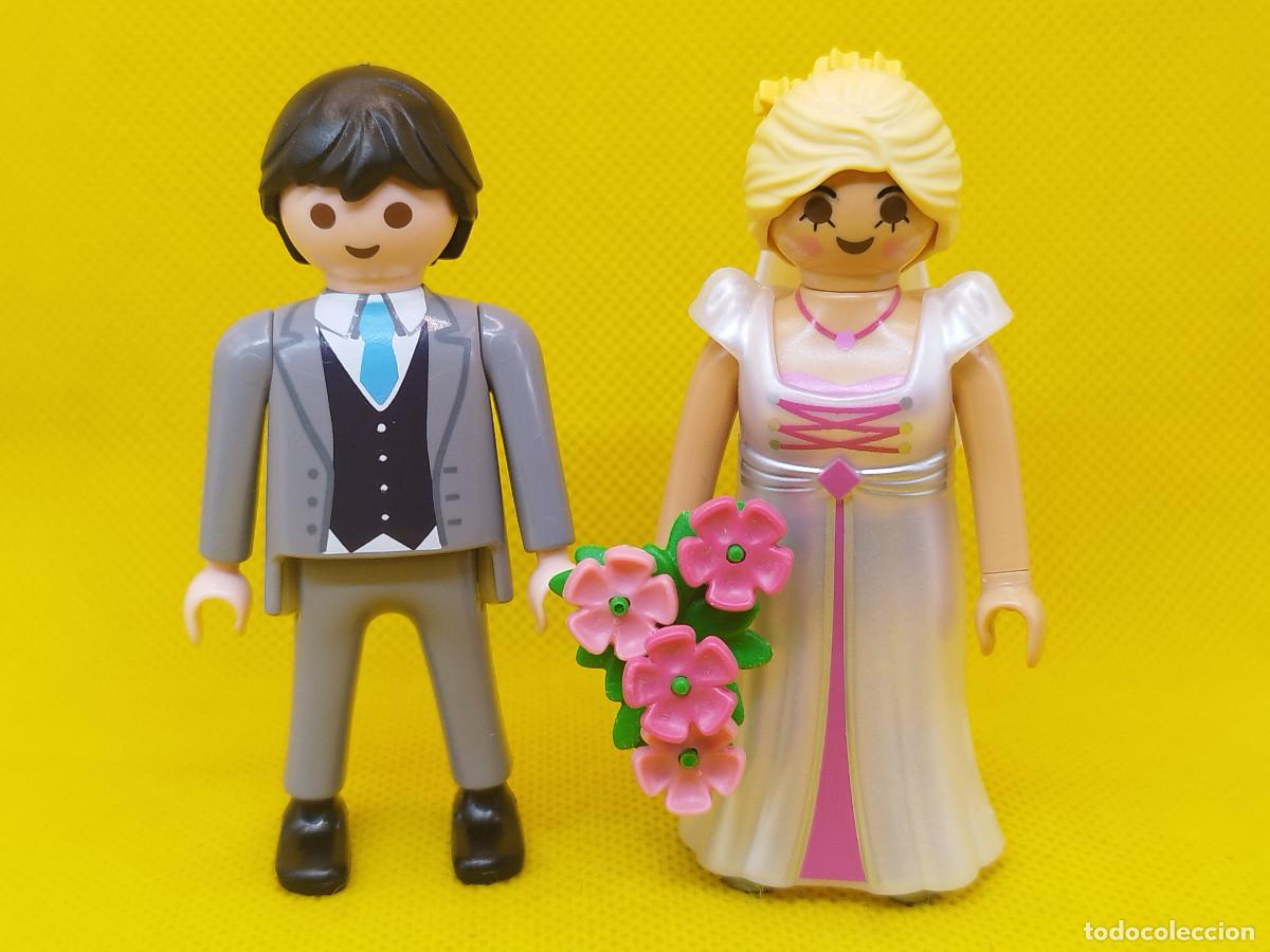 Playmobil: Playmobil Pareja de reci&eacute;n casados con peque&ntilde;o velo