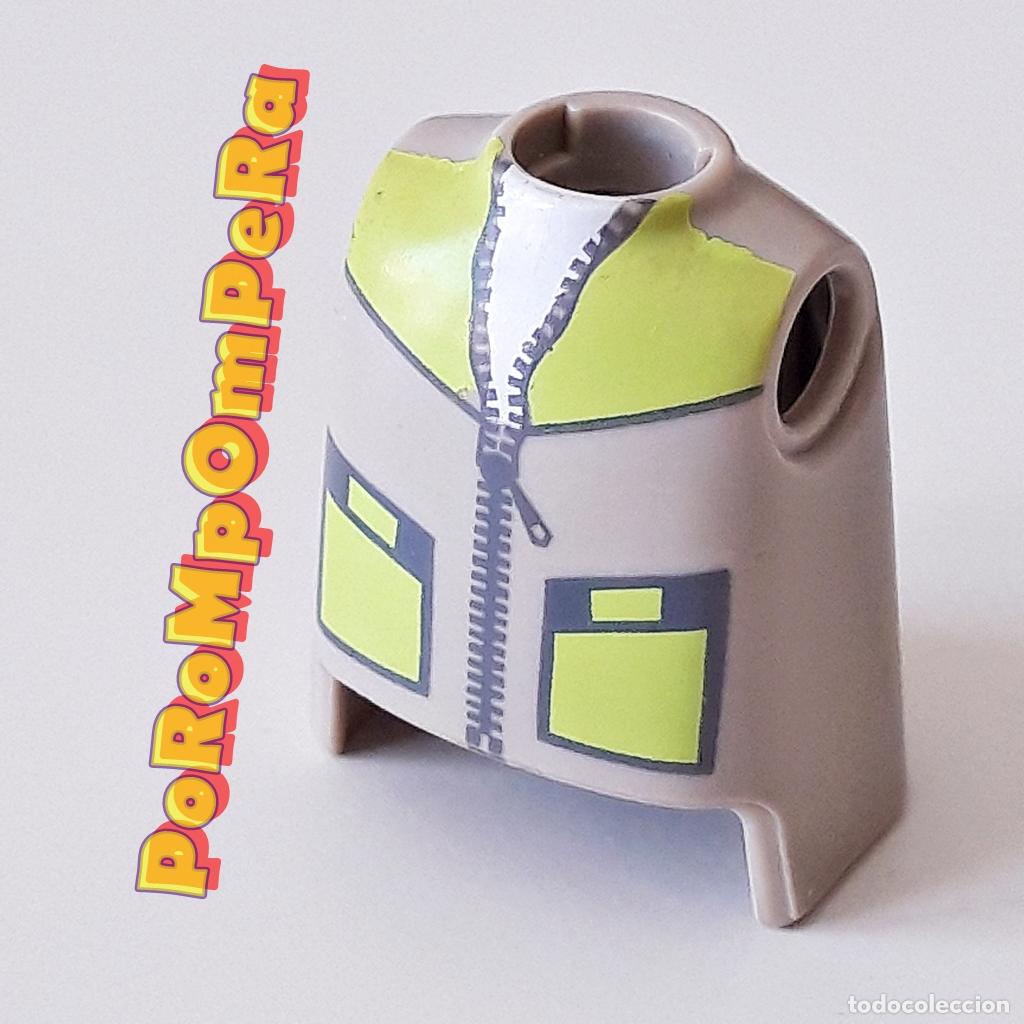 Playmobil: PLAYMOBIL TORSO HOMBRE GRIS&Aacute;CEO CREMALLERA IDEAL CUSTOM/COMPLETAR FIGURA TO8