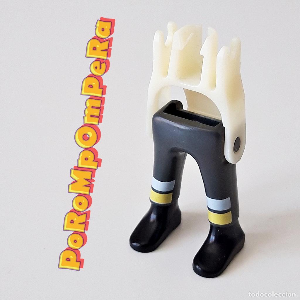 Playmobil: PLAYMOBIL PIERNA PANTAL&Oacute;N GRIS OSCURO ZAPATO NEGRO + ESQUELETO IDEAL CUSTOM/COMPLETAR ZA