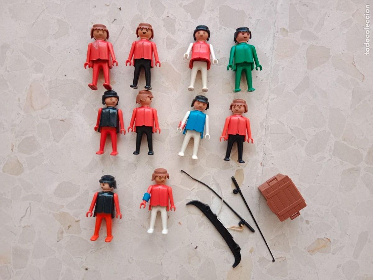 Playmobil: FAMOBIL SYSTEM - GEOBRA / PLAYMOBIL- A&Ntilde;OS 70 - LOTE DE MU&Ntilde;ECOS CLICKS Y OTROS ACCESORIOS