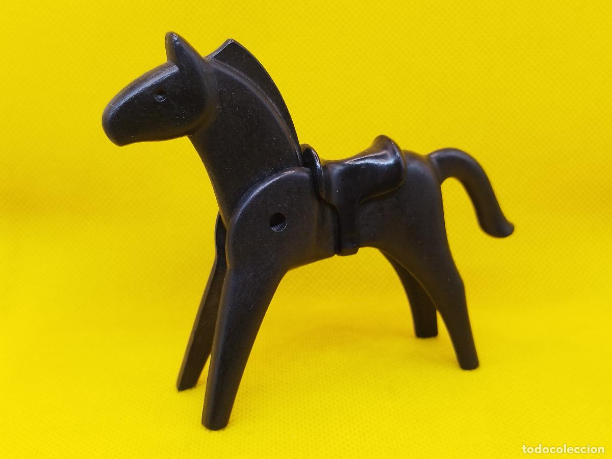 Playmobil: Playmobil Caballo negro antiguo con silla