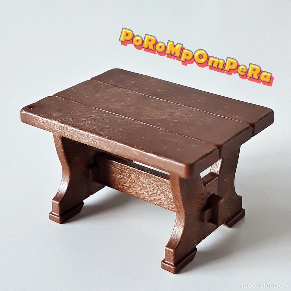 Playmobil: PLAYMOBIL mesa medieval marr&oacute;n tipo madera similar 3151 3269 3826 4213 4251 F8