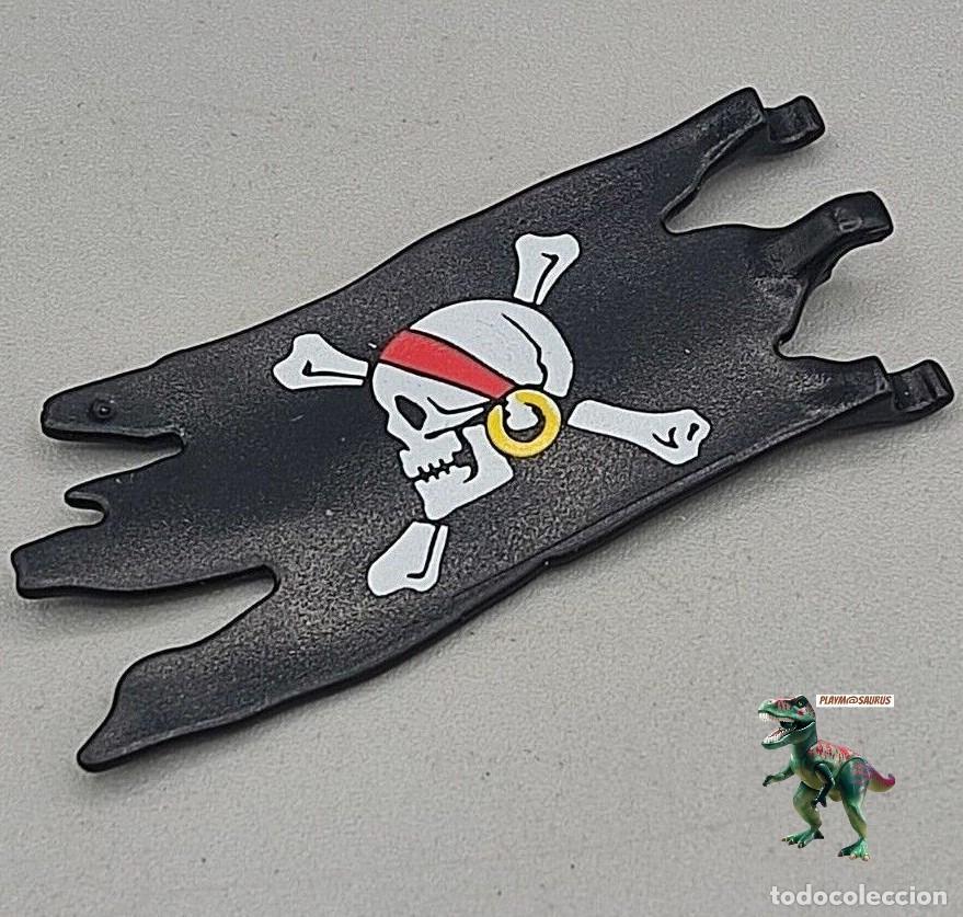 Playmobil: Playmobil 6146 70979 bandera negra calavera tibias huesos barco pirata isla bastion fortin fortaleza