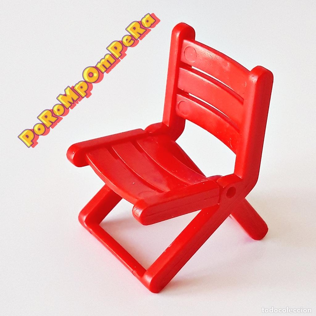 Playmobil: PLAYMOBIL SILLA ROJA PLEGABLE CAMPING 3230 3647 3728 3771 3864 3945 4826 5341 5907 5998 ? P1