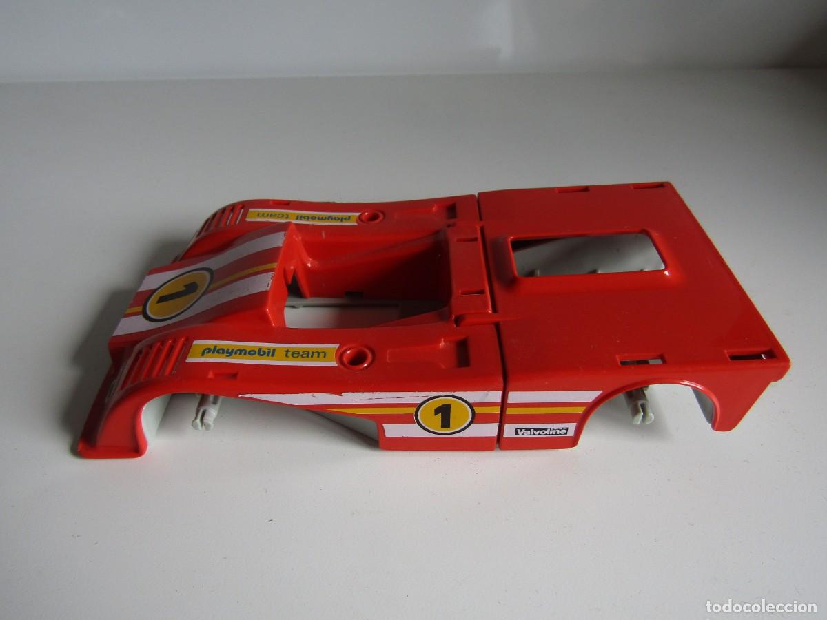 Playmobil: DIFICIL CARROCERIA ROJA Y CHASIS DE BARQUETA DE CARRERAS RACING ANTIGUA FAMOBIL