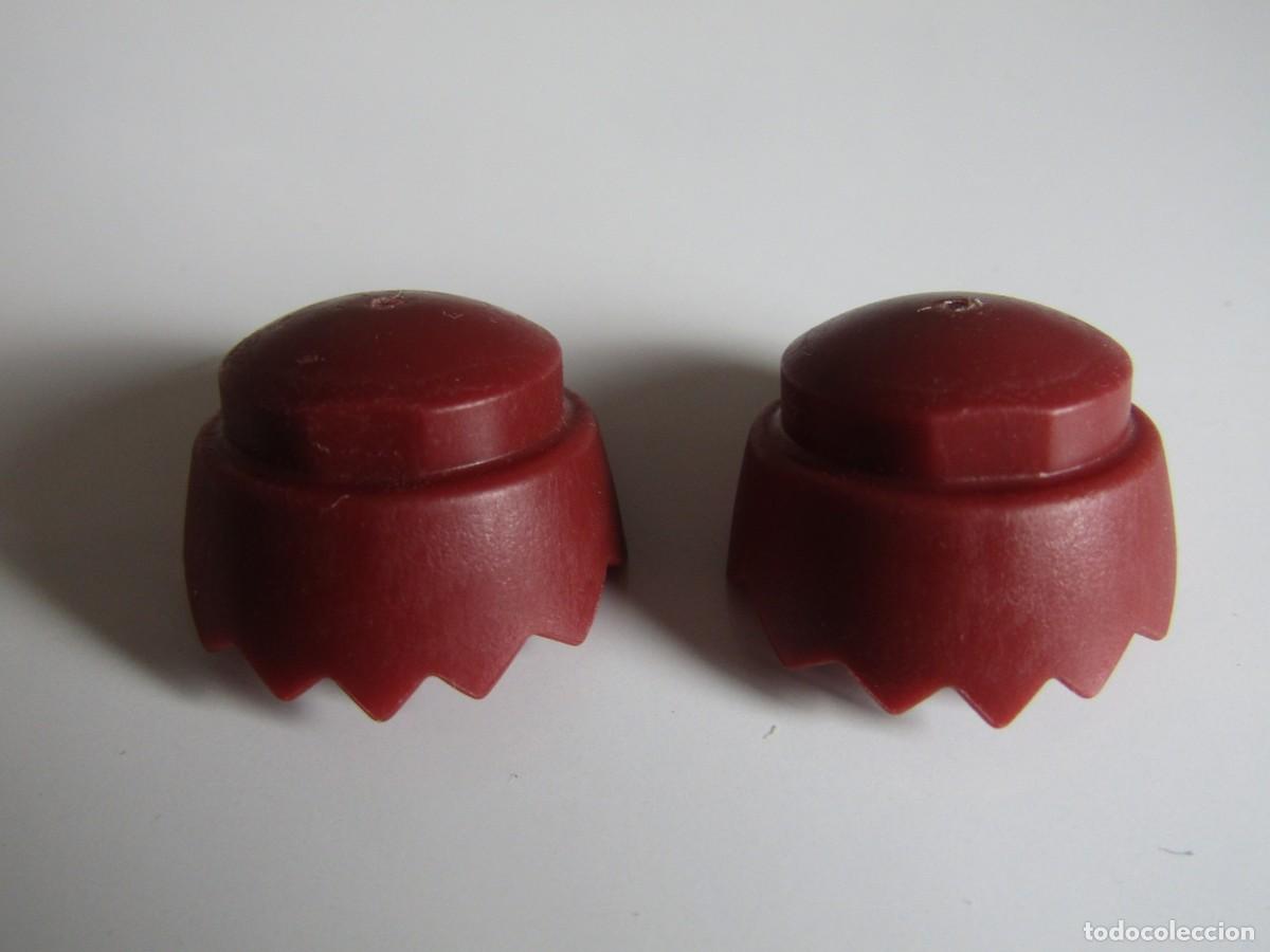 Playmobil: LOTE DE 2 PELUCAS MARRONES DE PICO CLASICAS PARA CUSTOM PLAYMOBIL
