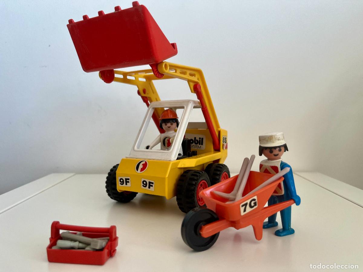 Playmobil: Retroexcavadora Fam&oacute;bil (Ref. 3507). A&ntilde;os 1982-1983